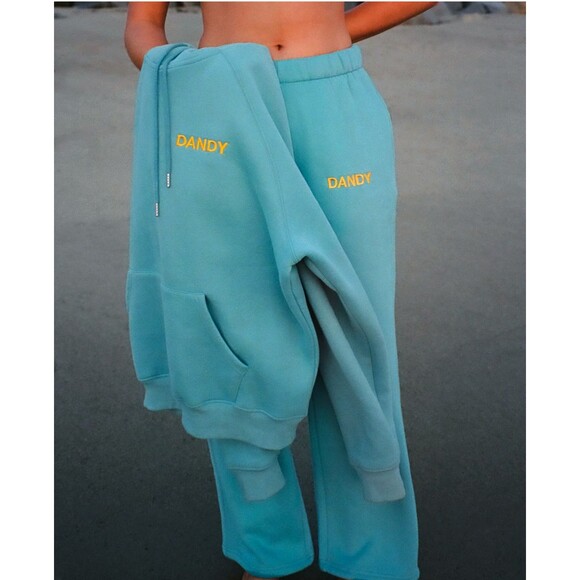 Dandy Worldwide Sweatpants Womens XL Blue Gift Giving Floral Embroidered Lounge - Picture 2 of 16